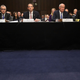 Acting FBI Director Andrew McCabe, Deputy Attorney General Rod Rosenstein, Director of National Intelligence Dan Coats and National Security Agency Director Adm. Michael Rogers appear before the Senate Intelligence Committee in the Hart Senate Office Building on Capitol Hill in Washington, D.C., on June 7, 2017. (Mark Wilson/Getty Images)